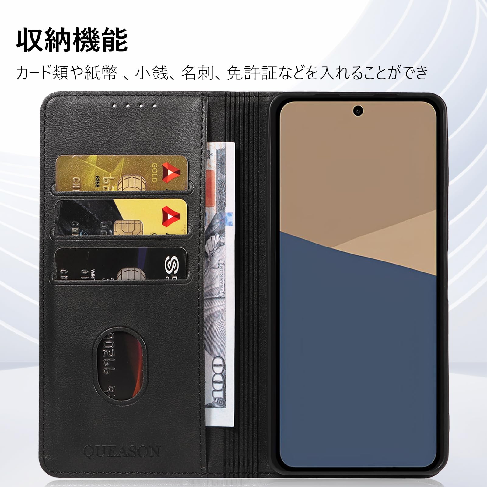 Amazon.co.jp: QUEASON aquos sense10 用 ケース 手帳型 スタンド機能